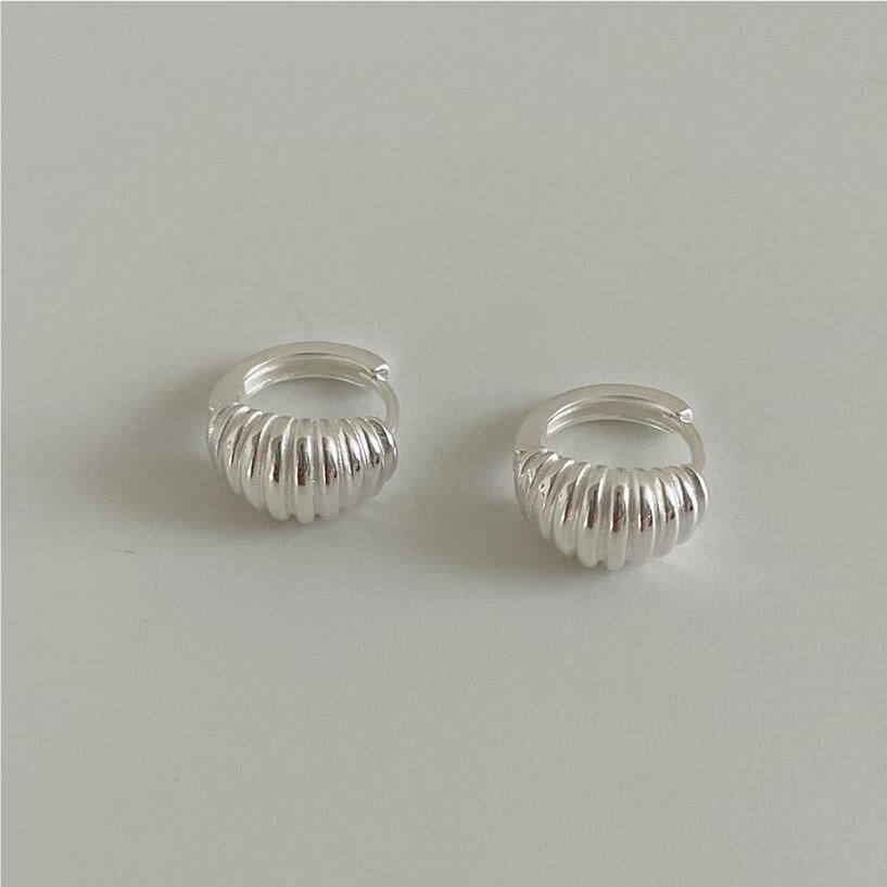 Minimalist Geometric Letter Stud Earrings in 925 Sterling Silver with Gold Plating for Women