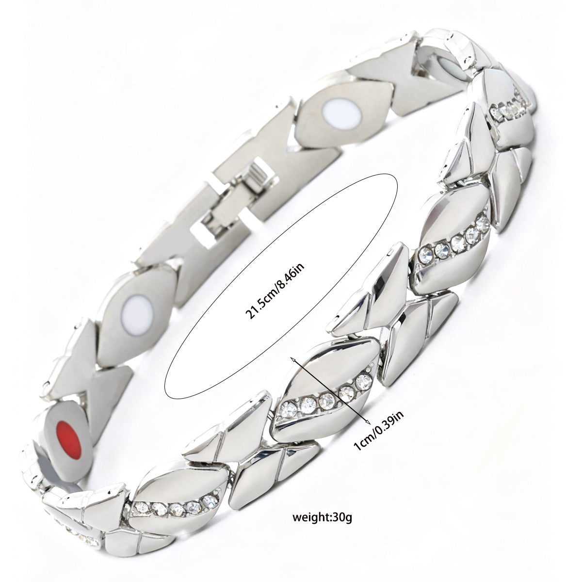 Bracciale Minimalista Magnetico Regolabile a Forma di Foglia in Lega di Zinco Placcato con Design Geometrico per Donna e Uomo
