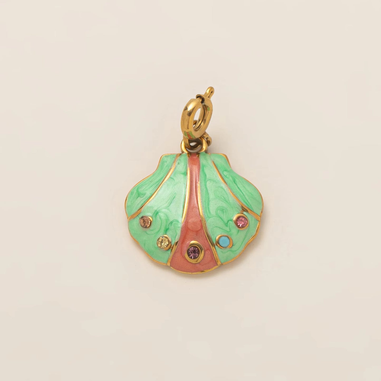 18K Gold Plated Stainless Steel Ocean Series Charm Bar Pendant