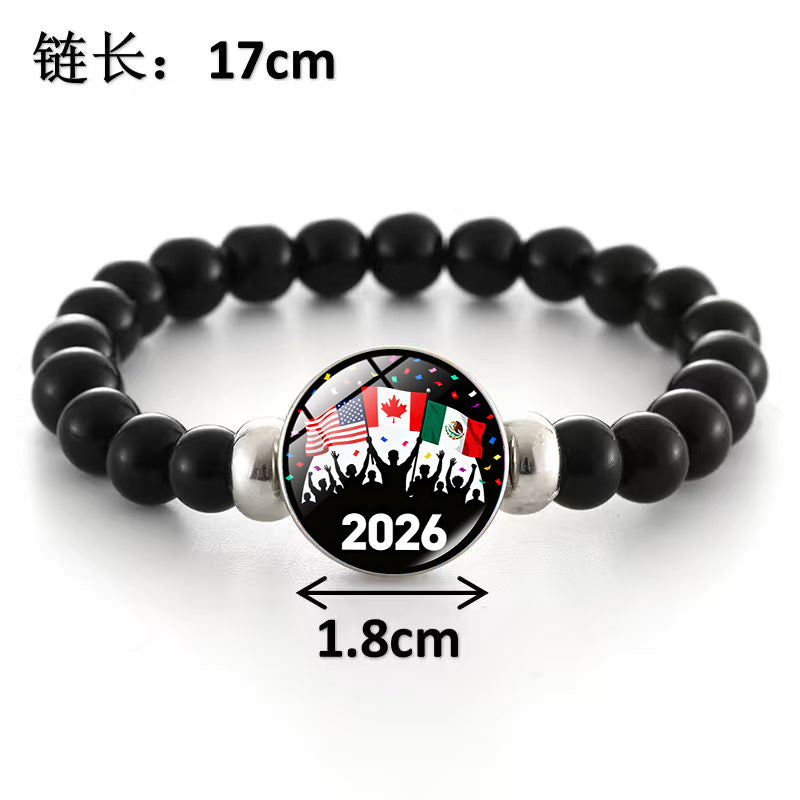 Bracciale in Perline di Cristallo Geometrico Unisex
