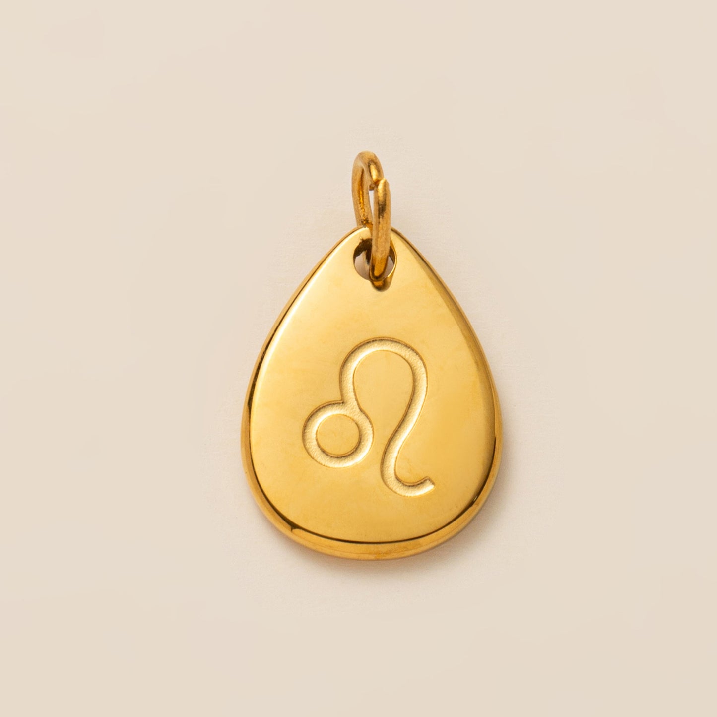 Minimalist Titanium Steel Geometric Pendant with Cubic Zirconia and Zodiac Birthstone Engraving