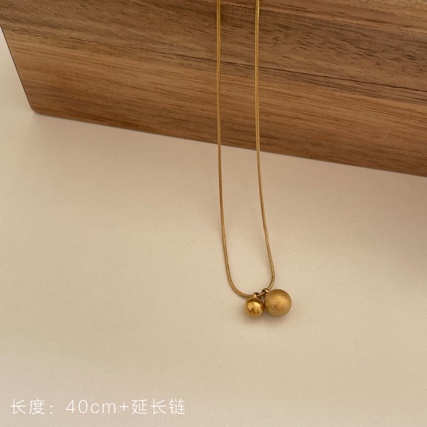 Minimalist Geometric Titanium Steel Necklace with Gold Plating for Layering Delicate Clavicle Chain