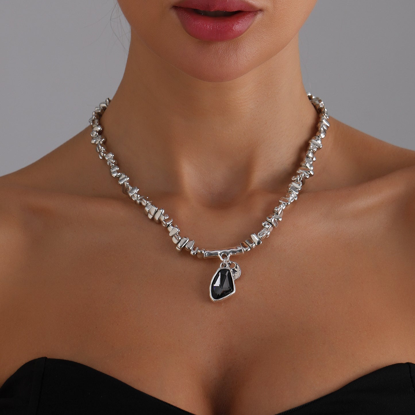 Elegant Geometric Alloy Plated Pendant Necklace for Women