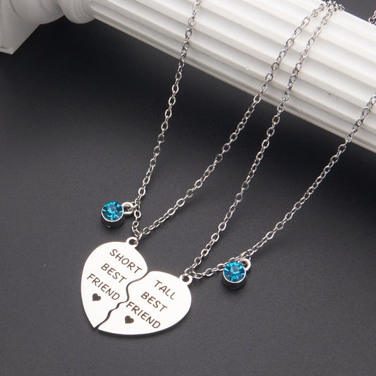 Natural Vintage Heart-Shaped Stainless Steel Pendant Necklace with Polished Titanium Steel Charm on O-Chain for Women
