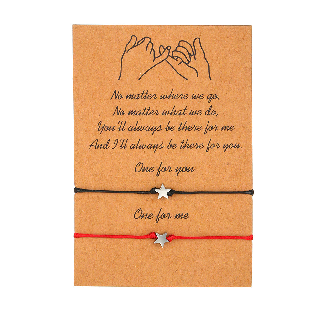 Minimalist Star Geometric Alloy Bracelet Unisex