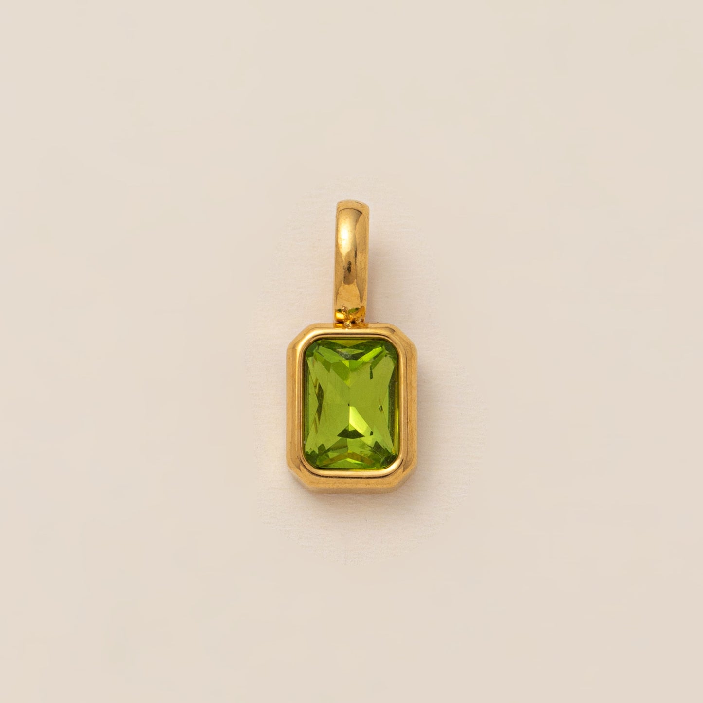 Minimalist Square Titanium Steel Pendant with Cubic Zirconia Inlay DIY Charm Bar Necklace for Women