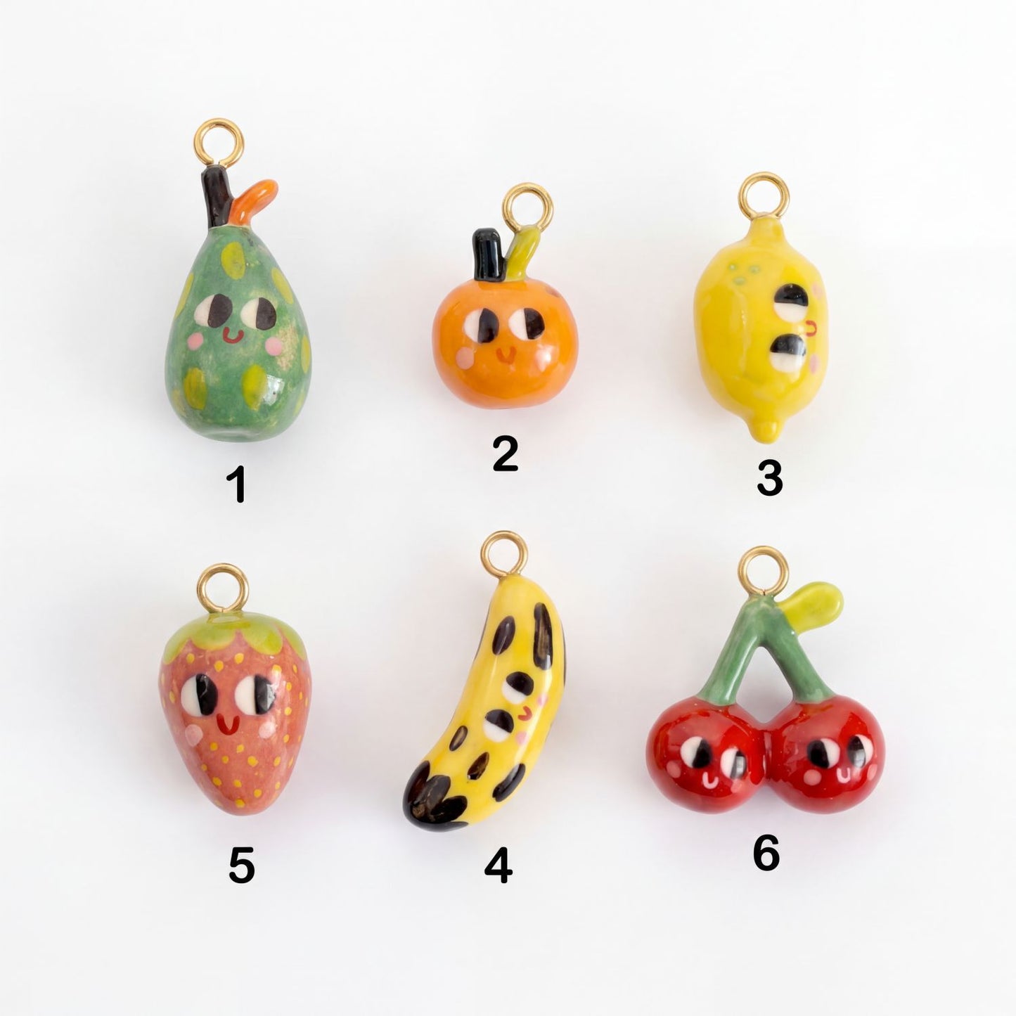 Streetwear Plated Brass Fruit Conch Charm Bar with Corn Chain for Unisex