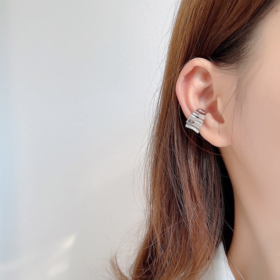 Minimalist Geometric Gear-Shaped Earrings in 925 Sterling Silver with Handcrafted Finish