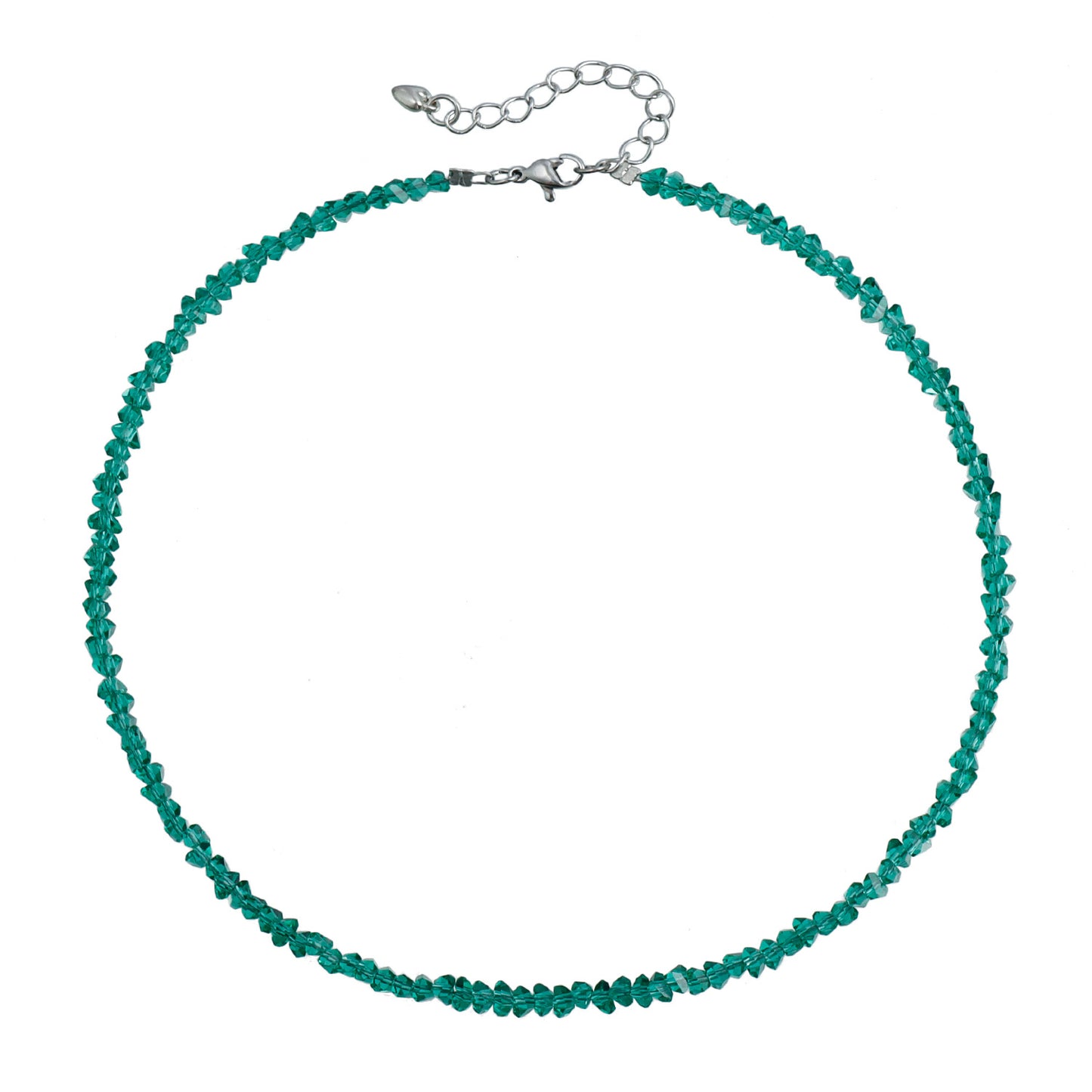 Collar de Dije Geométrico Minimalista de Cristal para Mujer con Amuleto de Aleación Electrochapada y Delicada Cadena de Clavícula