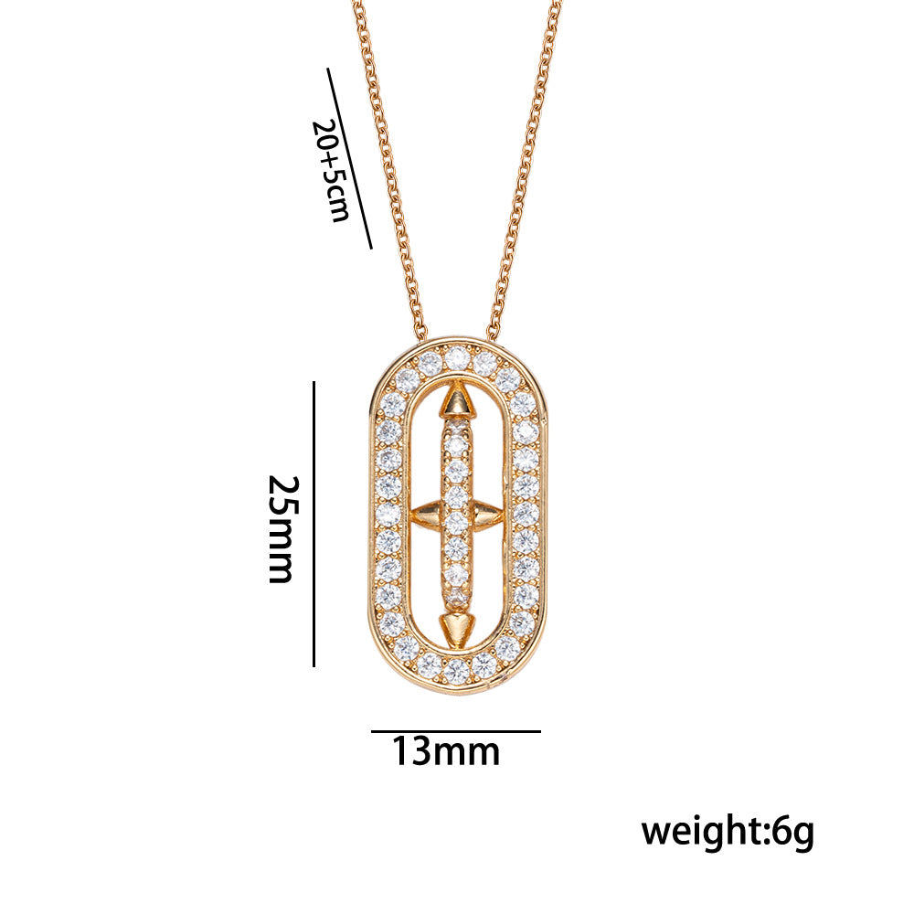 Collar con colgante en forma de corazón y aretes de campana de lujo en acero de titanio con baño de oro de 18 quilates en cadena tipo O para mujer