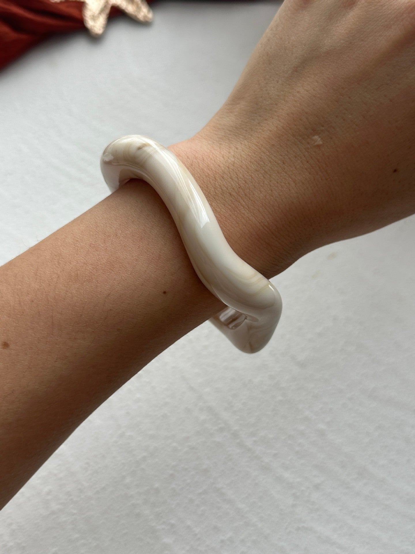 Geometric Marble Texture Resin Drip Oil Bracelet for Women
