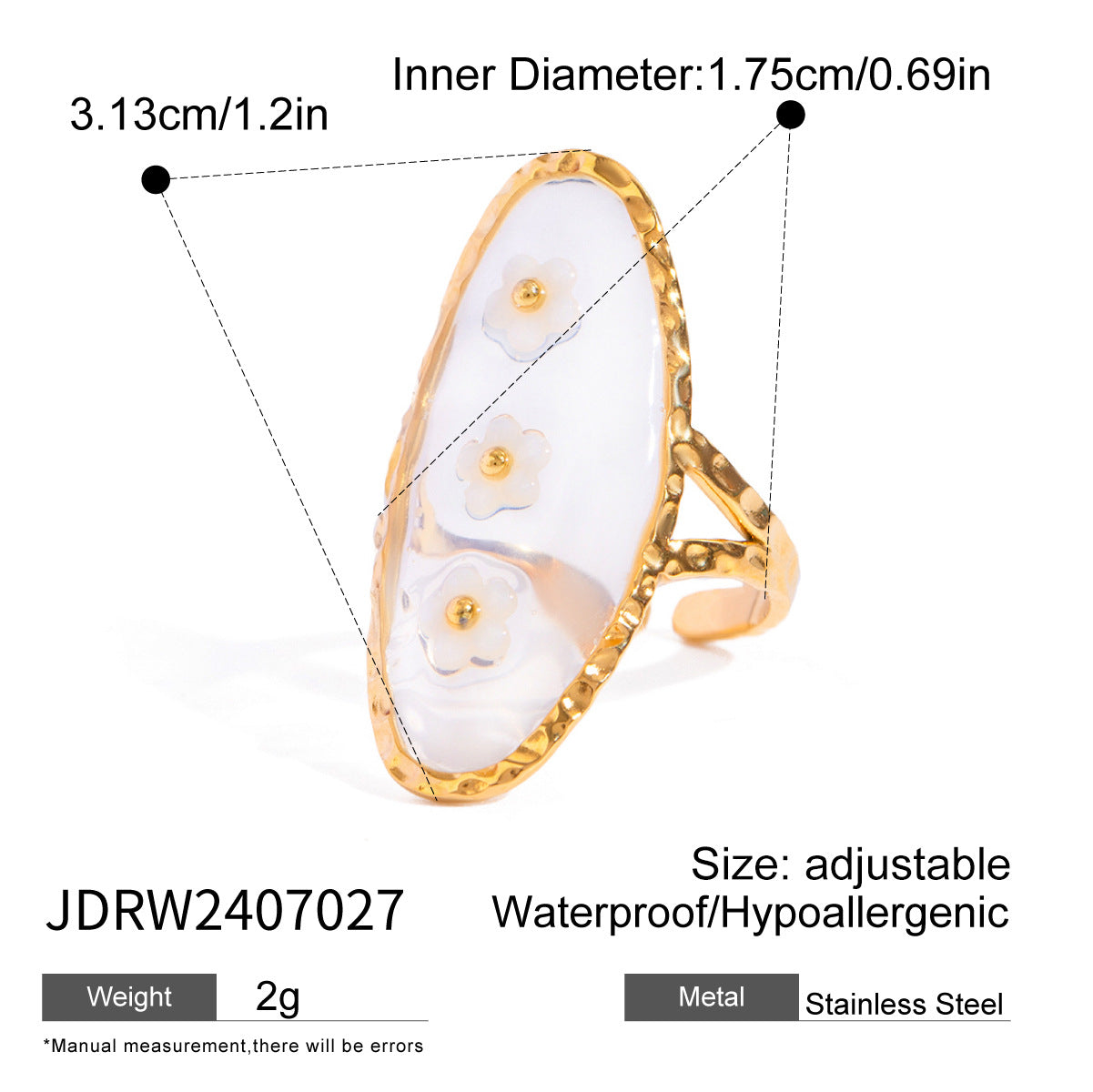 Anello Fiore Eterno Geometrico in Acciaio al Titanio con Finitura Galvanica per Donna, Accessorio Moda Minimalista di Lusso