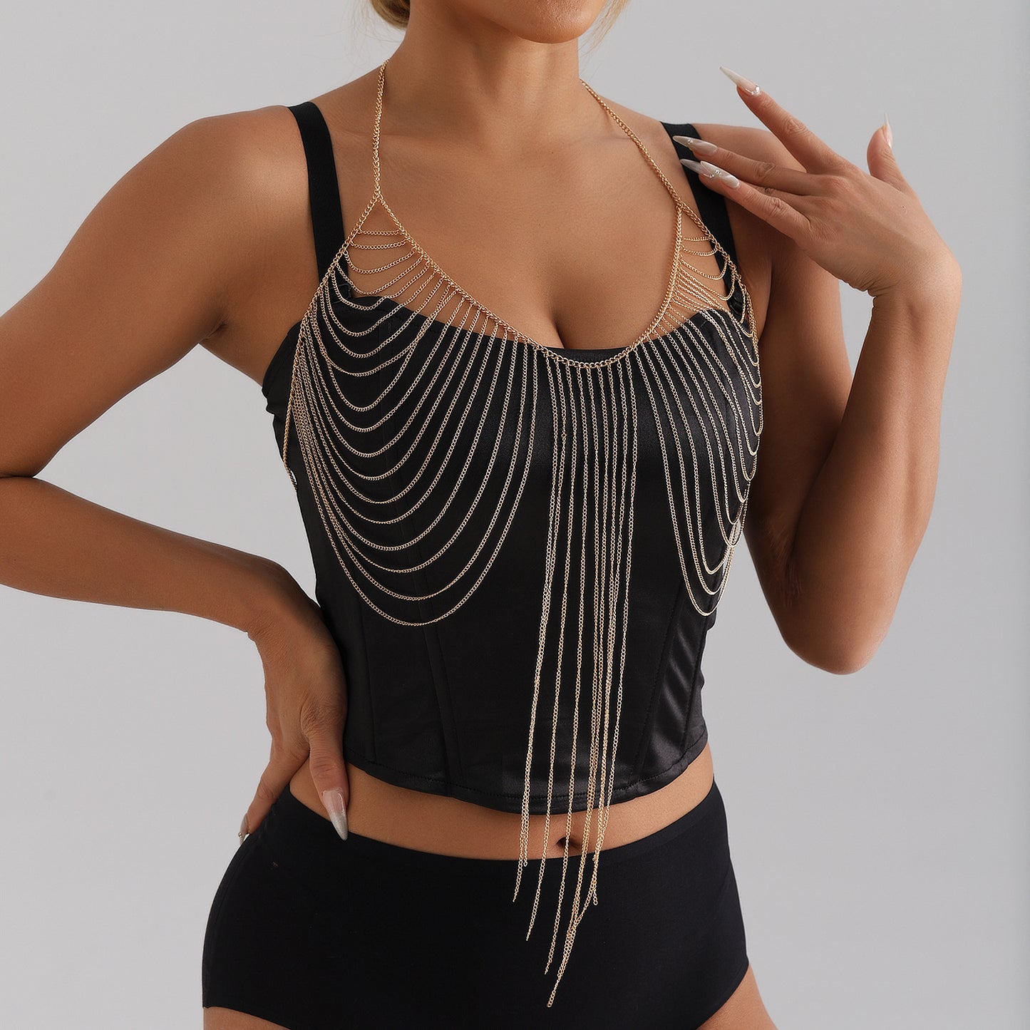 Punk Casual Metal Body Chain for Women