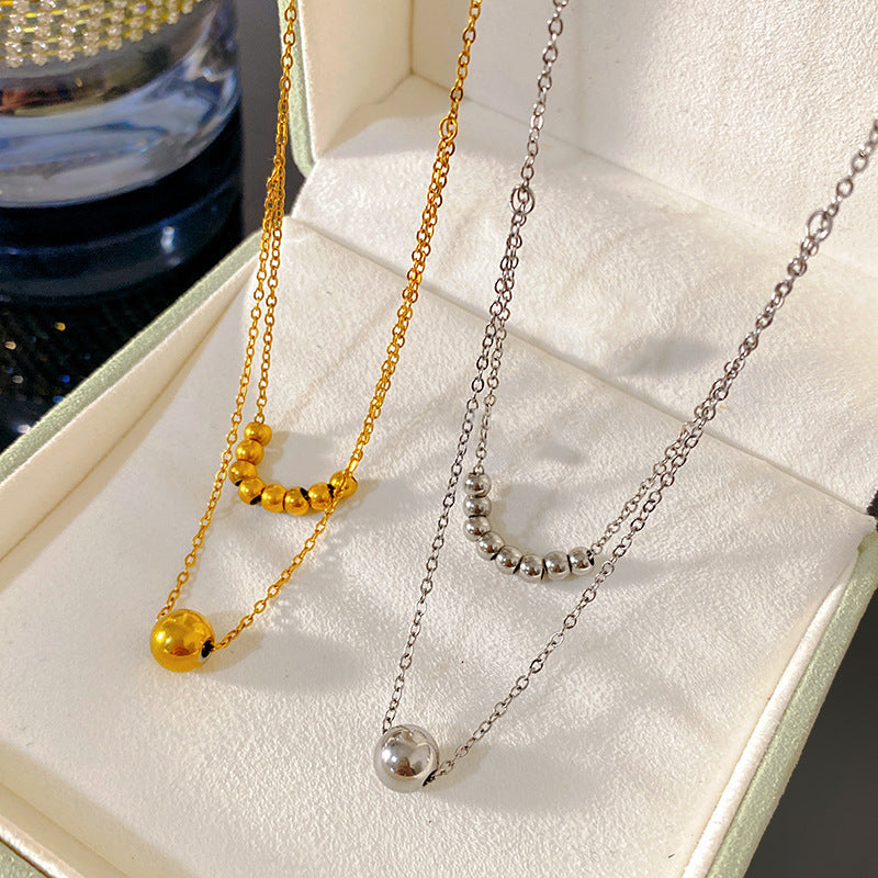 Sporty Sweet Round Fruit Design Titanium Steel Plated Brass Pendant Cable Chain Necklace for Unisex