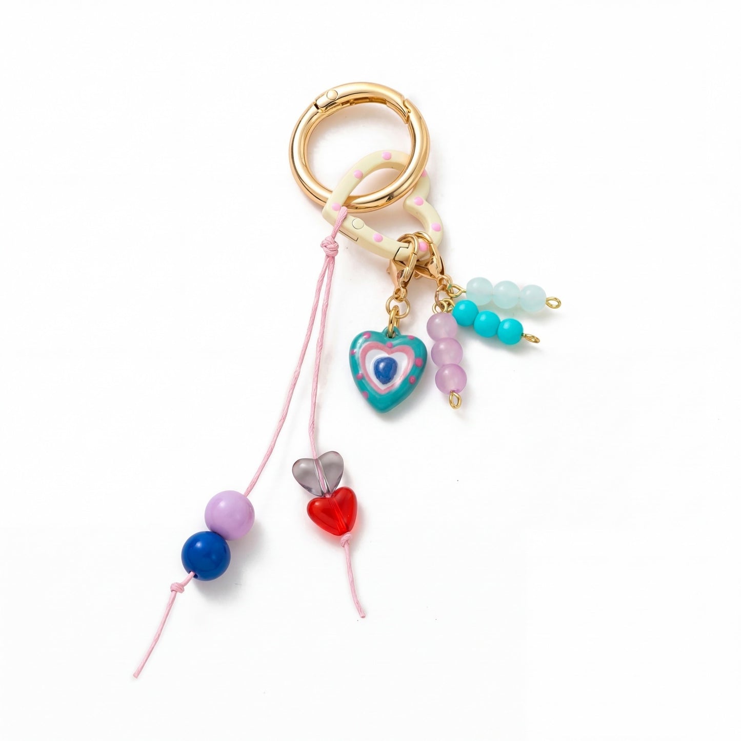 Minimalist Alloy DIY Charm Bar Keychain Pendant with Star Heart Round Oval Shapes