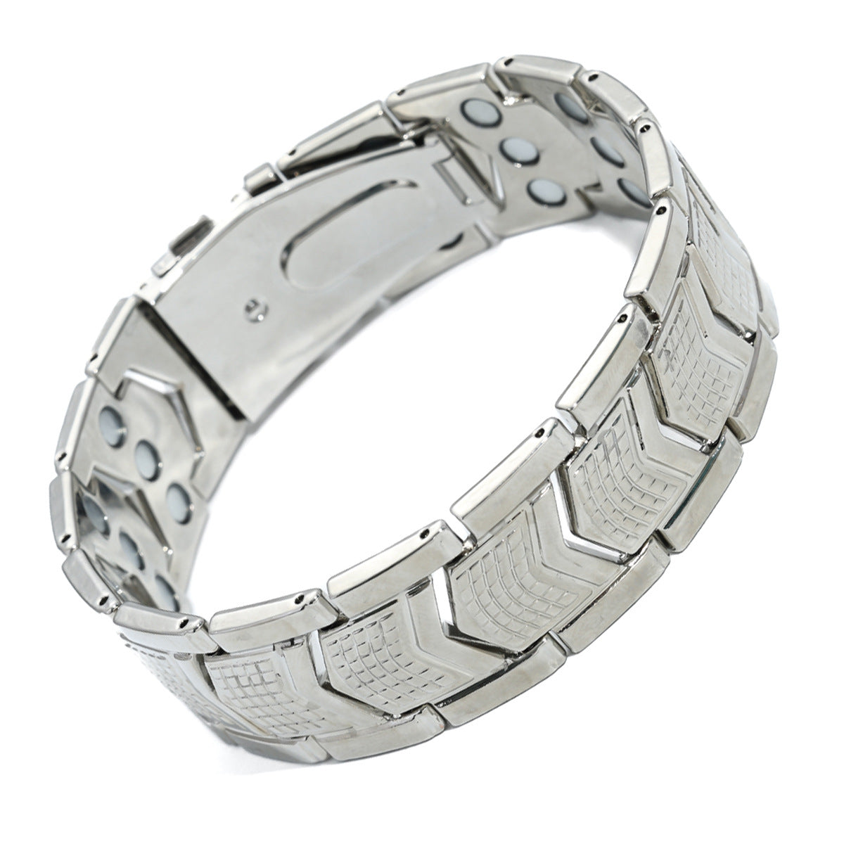 Vintage Geometric Zinc Alloy Plated Magnetic Bracelet for Men