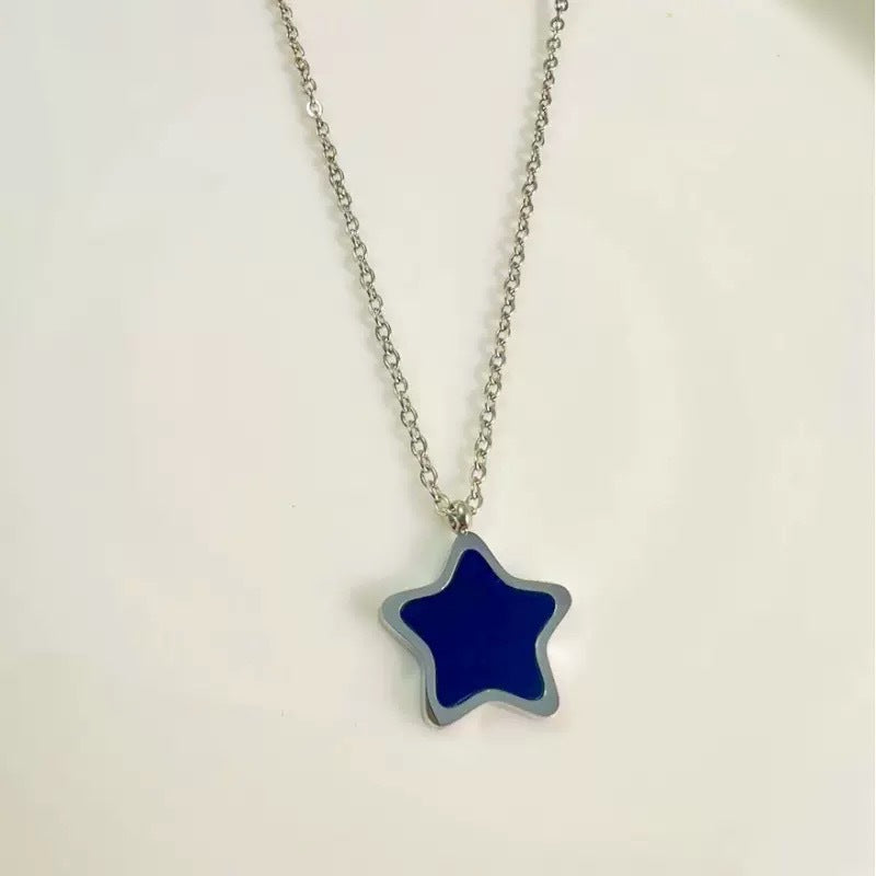 Minimalist Gold Plated Titanium Steel Star Necklace for Women