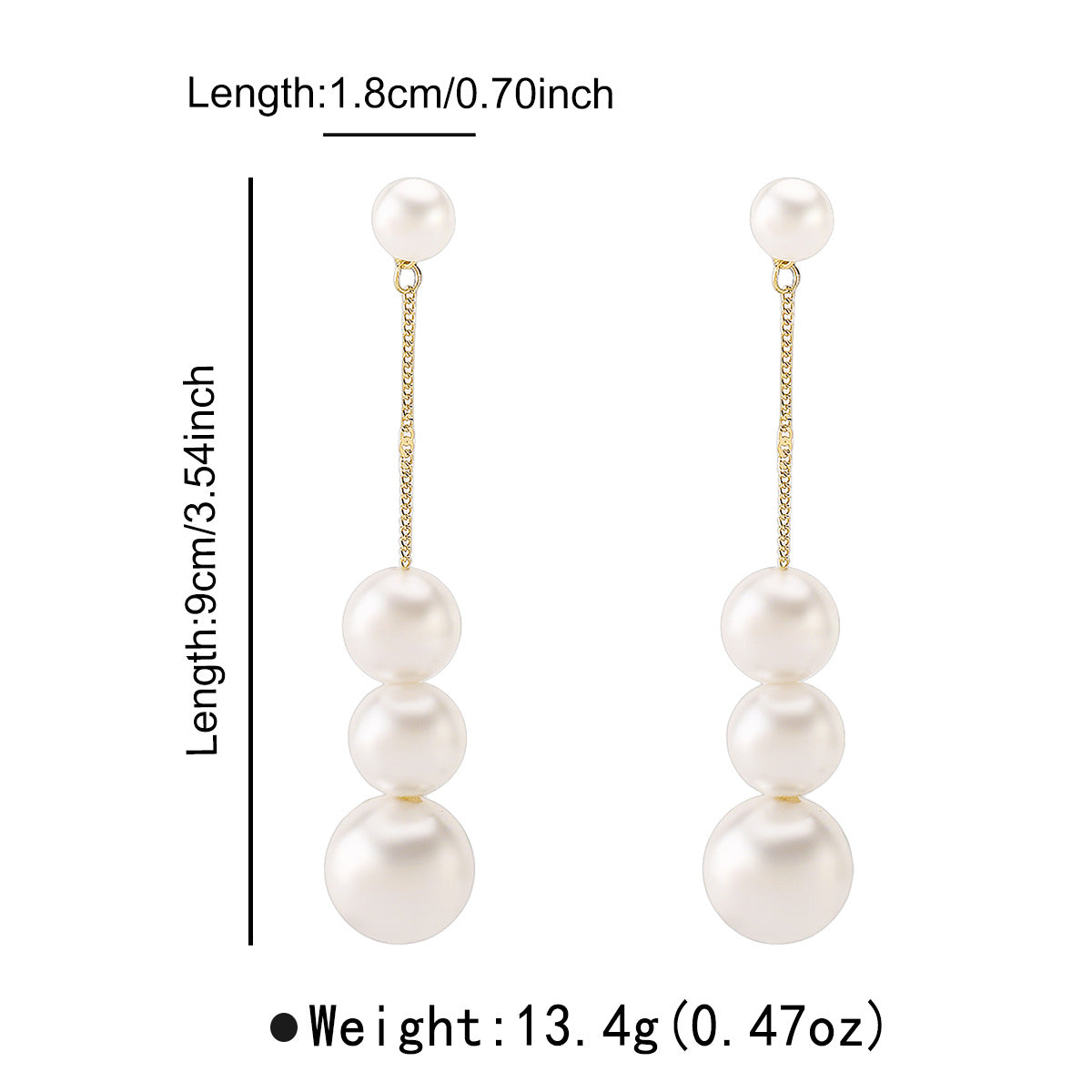 Pendientes Elegantes y Delicados Estilo Perla con Acabado Chapado para Mujer, Diseño Minimalista y Único