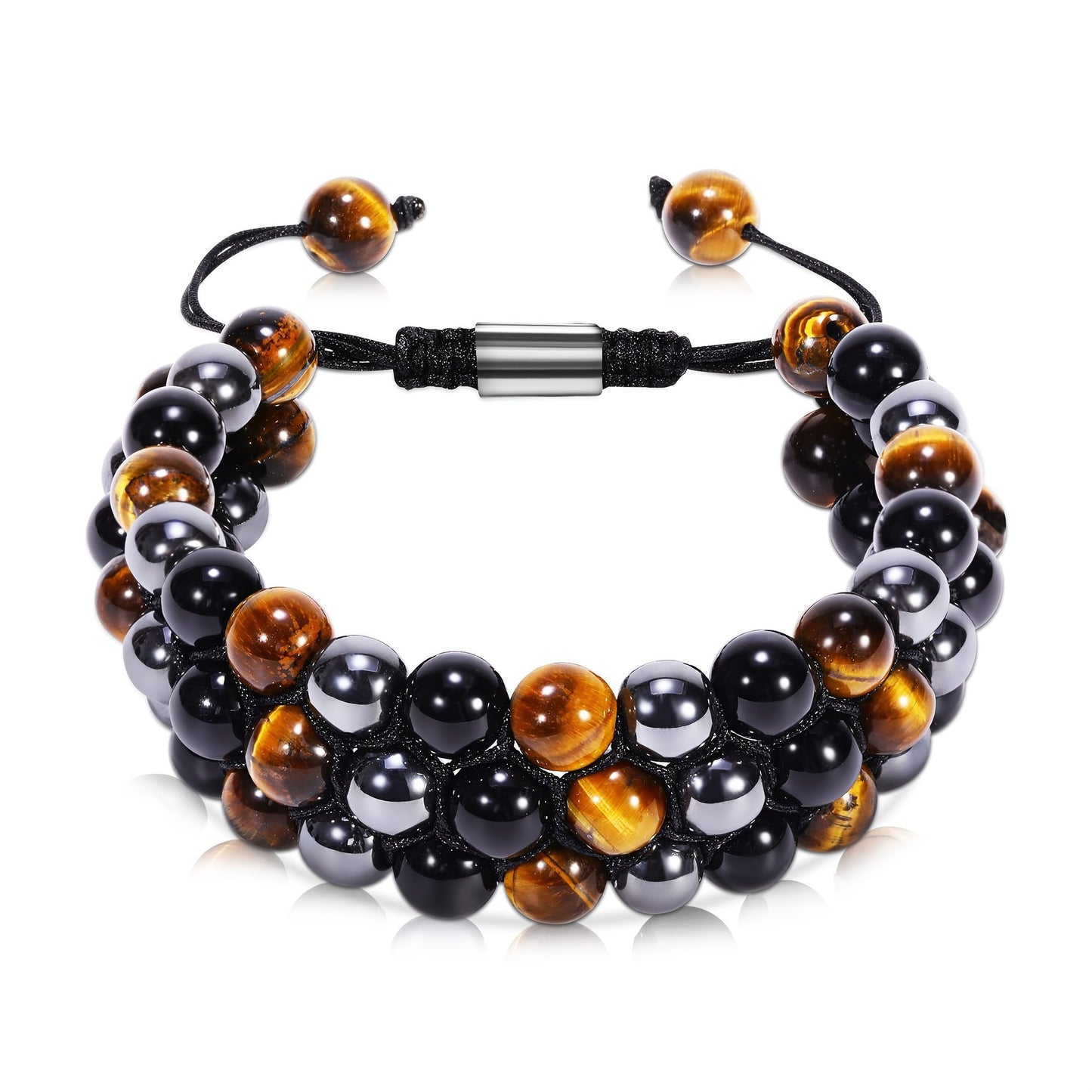 Unisex Animal Charm Alloy Bracelet with Natural Turquoise Agate and Crystal Stones