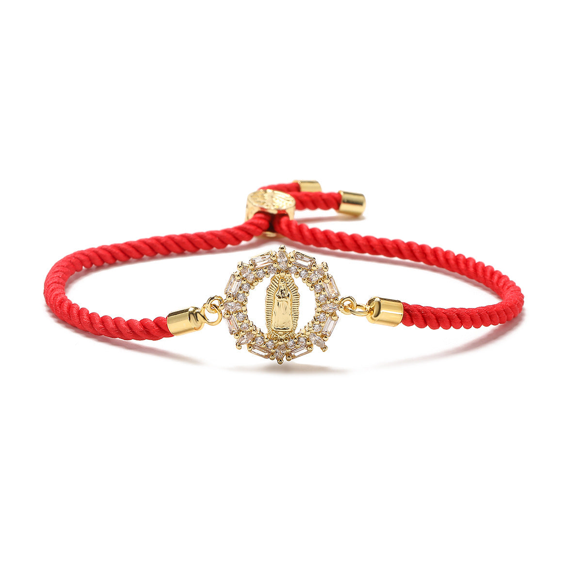 Bracciale con Coulisse da Donna Minimalista Geometria Micro-Incastonata in Zirconia Cubica e Rame Placcato Oro 18K