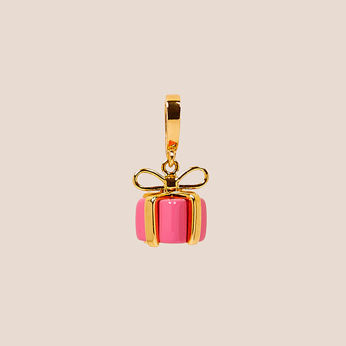 Colgante Corazón Oso Vintage de Acero Inoxidable con Baño de Oro PVD