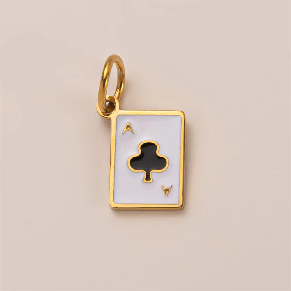 Vintage 18K Gold Plated Stainless Steel House Key Charm Bar