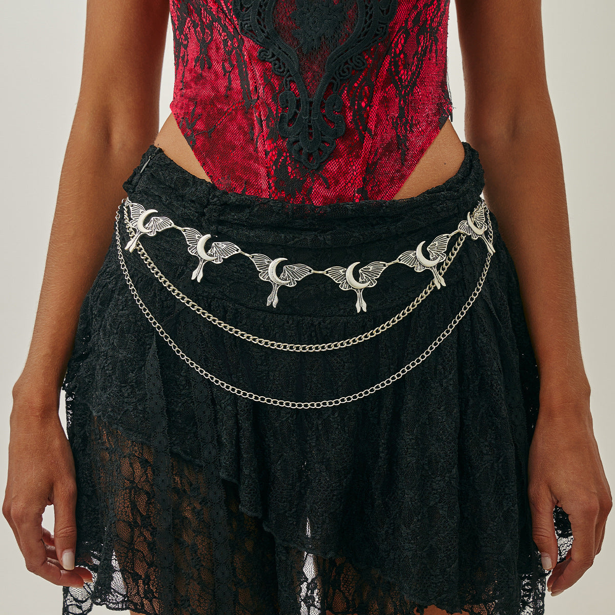 Punk Vintage Alloy Moon Body Chain