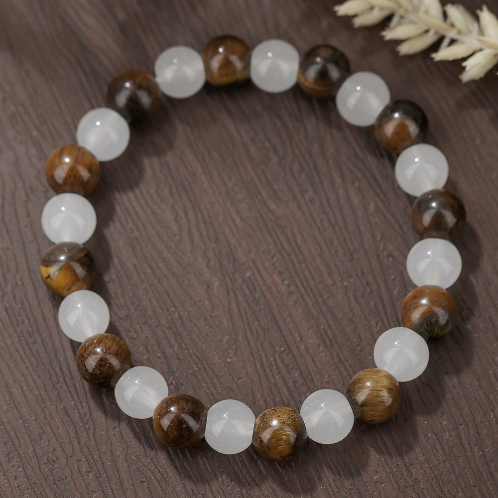 Natural Crystal Round Beaded Bracelet 8mm Handmade Stretch String