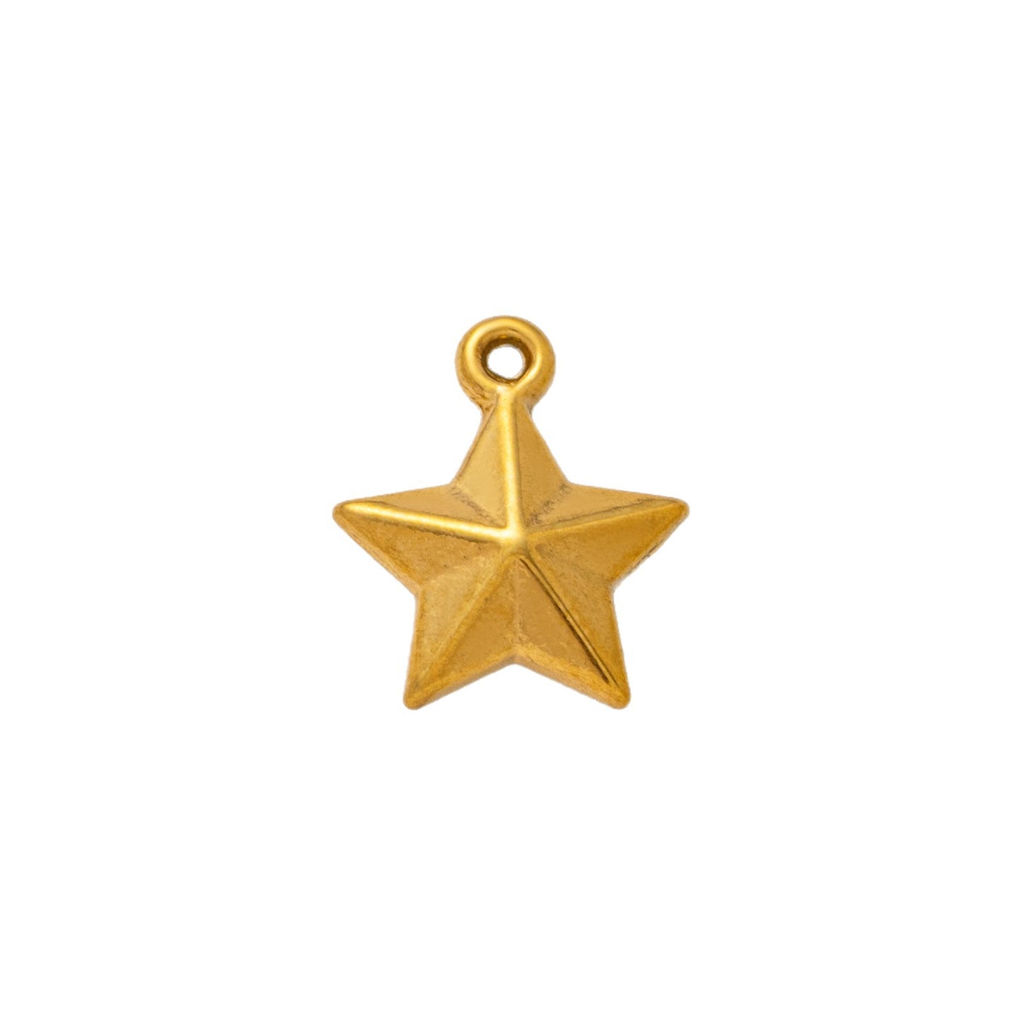 Vintage PVD 18K Gold Plated Stainless Steel Sun Pendant Charm Bar for Women