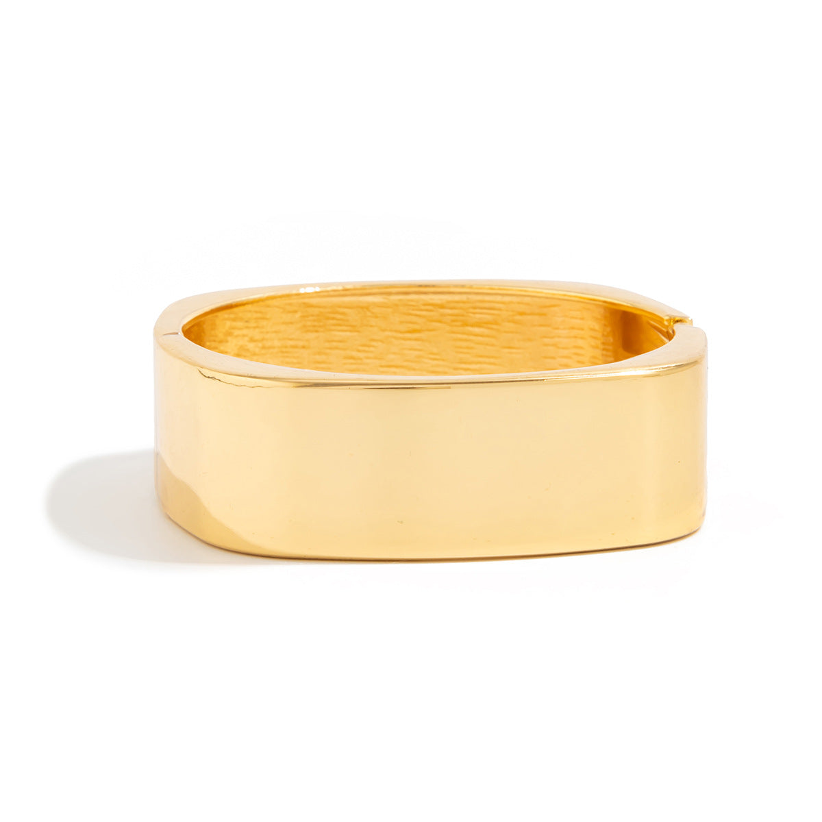 Bracciale minimalista da donna in acrilico geometrico irregolare con finitura placcata
