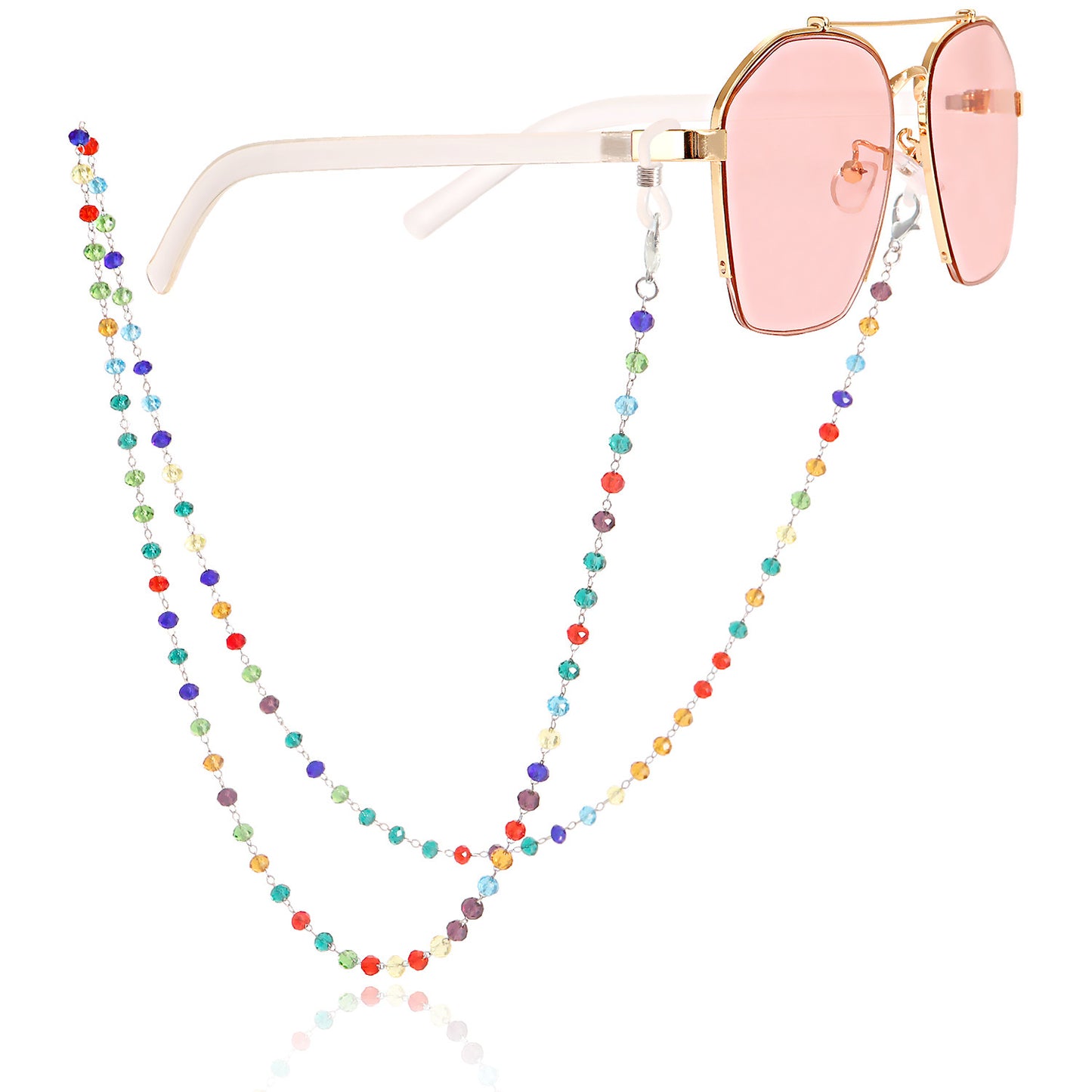 Heart Alloy Glasses Chain Mask Holder Anti-slip Accessory