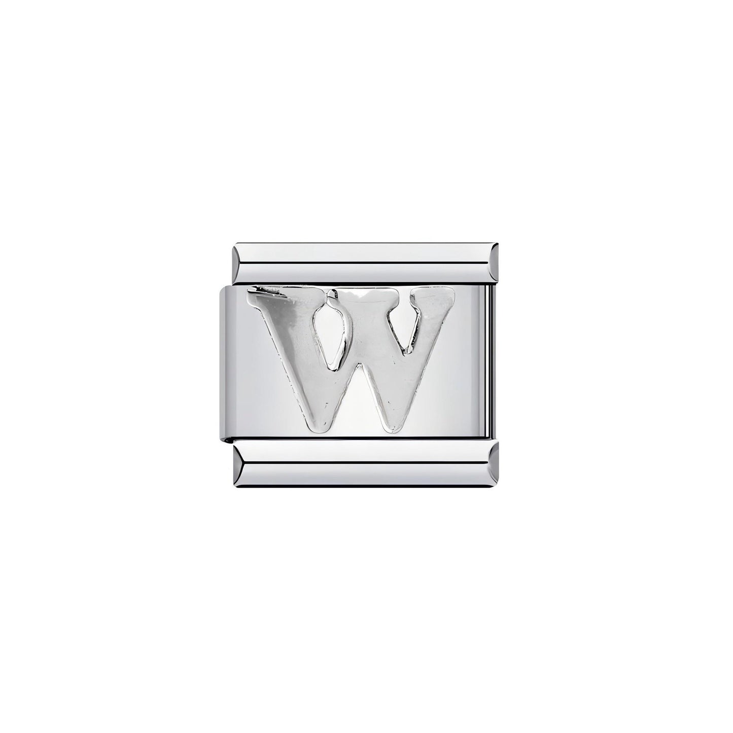 Personalized Stainless Steel Plated Letter Charm Bar Bracelet Unisex DIY Elastic Link Band