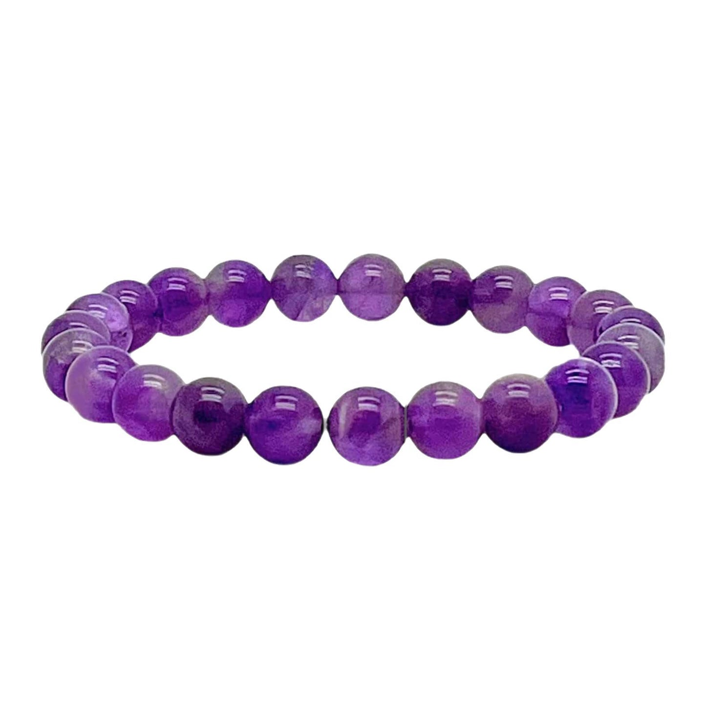 Unisex Natural Stone Floral Pattern Stretch Bracelet