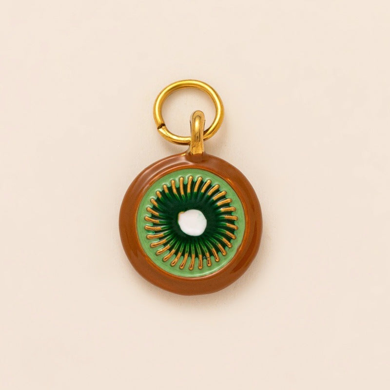 Minimalist Casual Brass Fruit Pattern Bag Charm Keychain