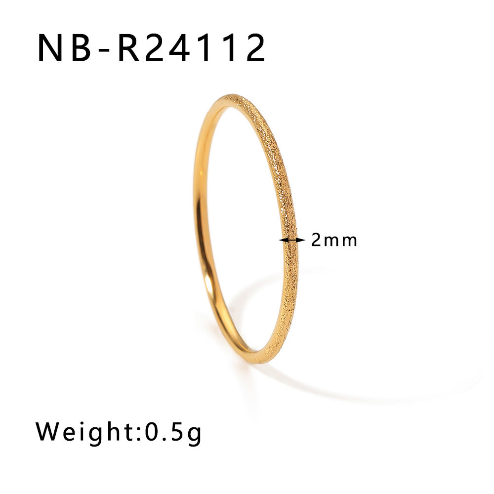 Elegante Anello in Acciaio Inossidabile con Trama Intrecciata e Intarsio di Strass con Motivi a Foglia, Onde e Forme Geometriche per Uomo e Donna
