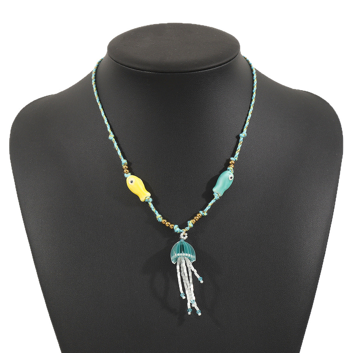 Collar con colgante de estrella de mar estilo INS para mujer con cadena de acero inoxidable bañada en oro de 14 quilates y detalles de esmalte con diseño geométrico