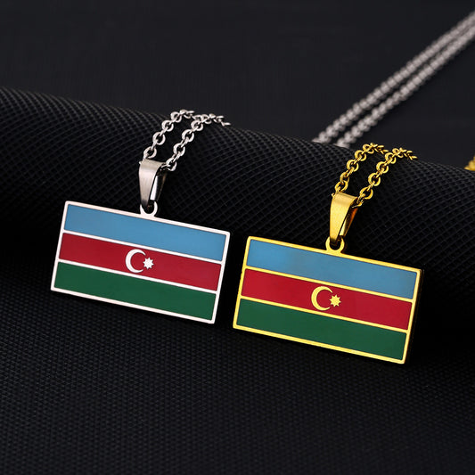 Vintage Ethnic Geometric Stainless Steel Pendant Necklace with Vacuum Plated O-Chain for Unisex