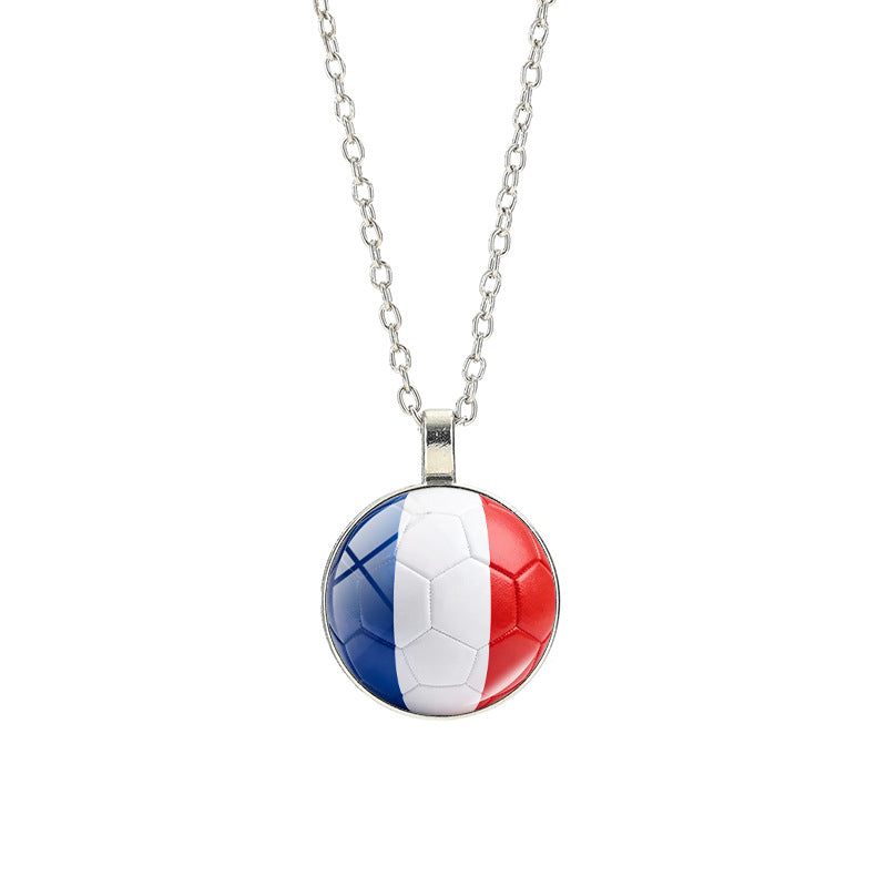 Collana Unisex Casual con Pendente Rotondo Geometrico in Cristallo, Placcato in Lega, con Catena a Cavo