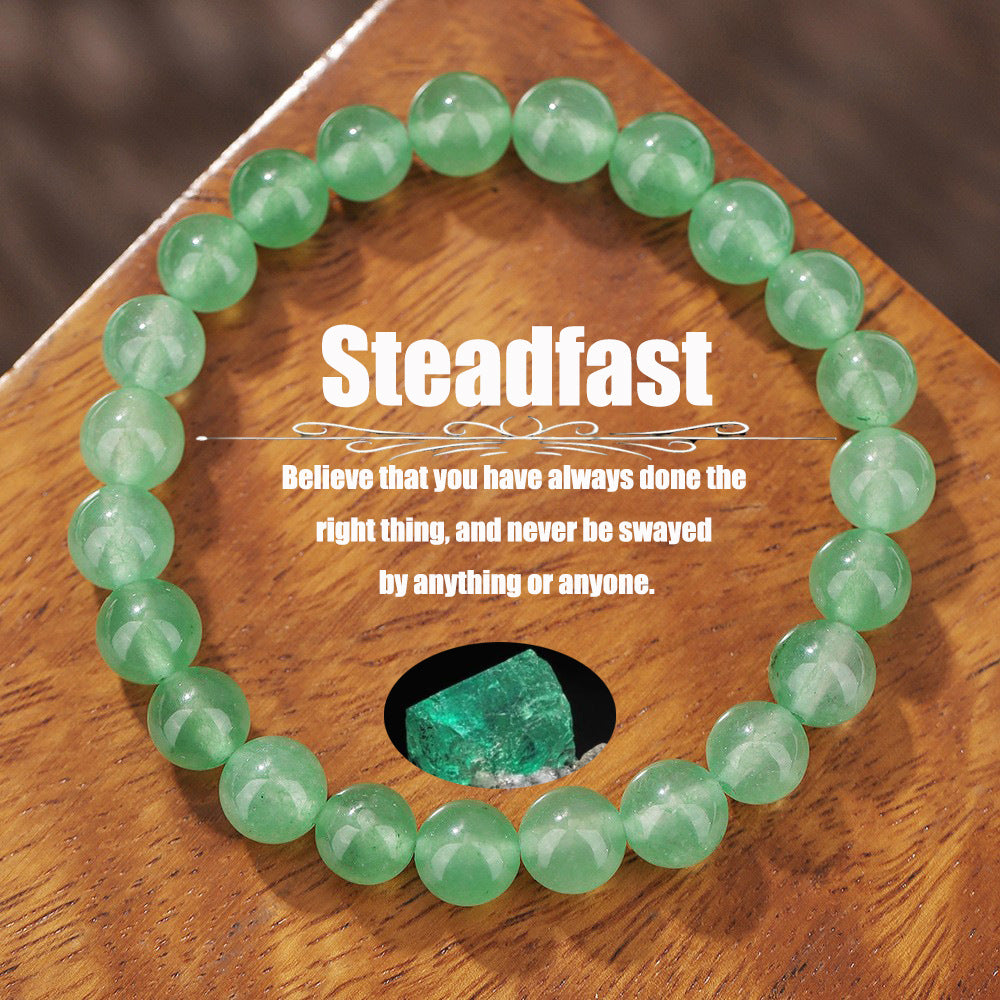 Natural Gemstone Geometric Round Beaded Bracelet Unisex