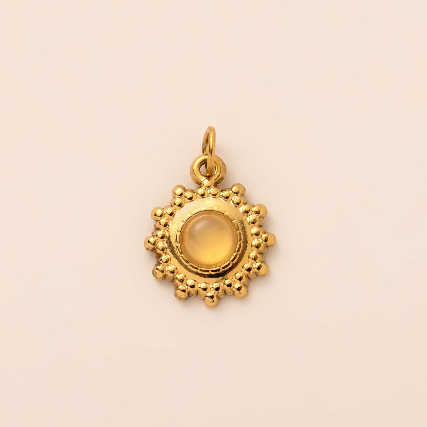 Vintage Gold Plated Stainless Steel Star Moon Palm Tree Bow Charm Bar