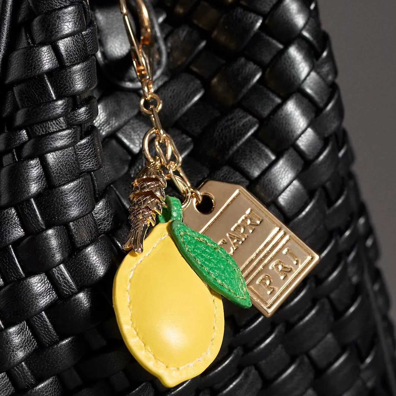 Minimalist Rainbow Pattern Plated Metal DIY Charm Bar Keychain Bag Pendant
