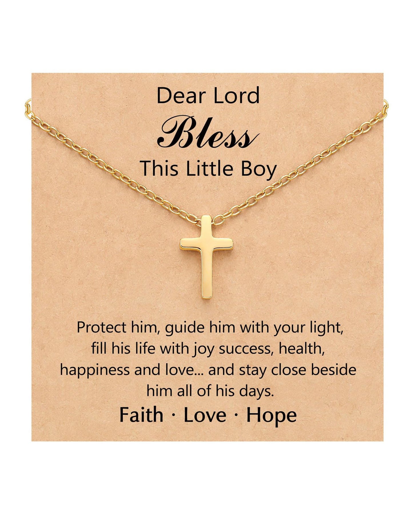 Minimalist Cross Stainless Steel Curb Chain Necklace Unisex