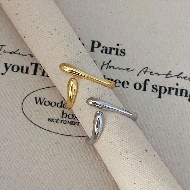 925 Sterling Silver Women's Minimalist Geometric Number Ring Fashion Jewelry