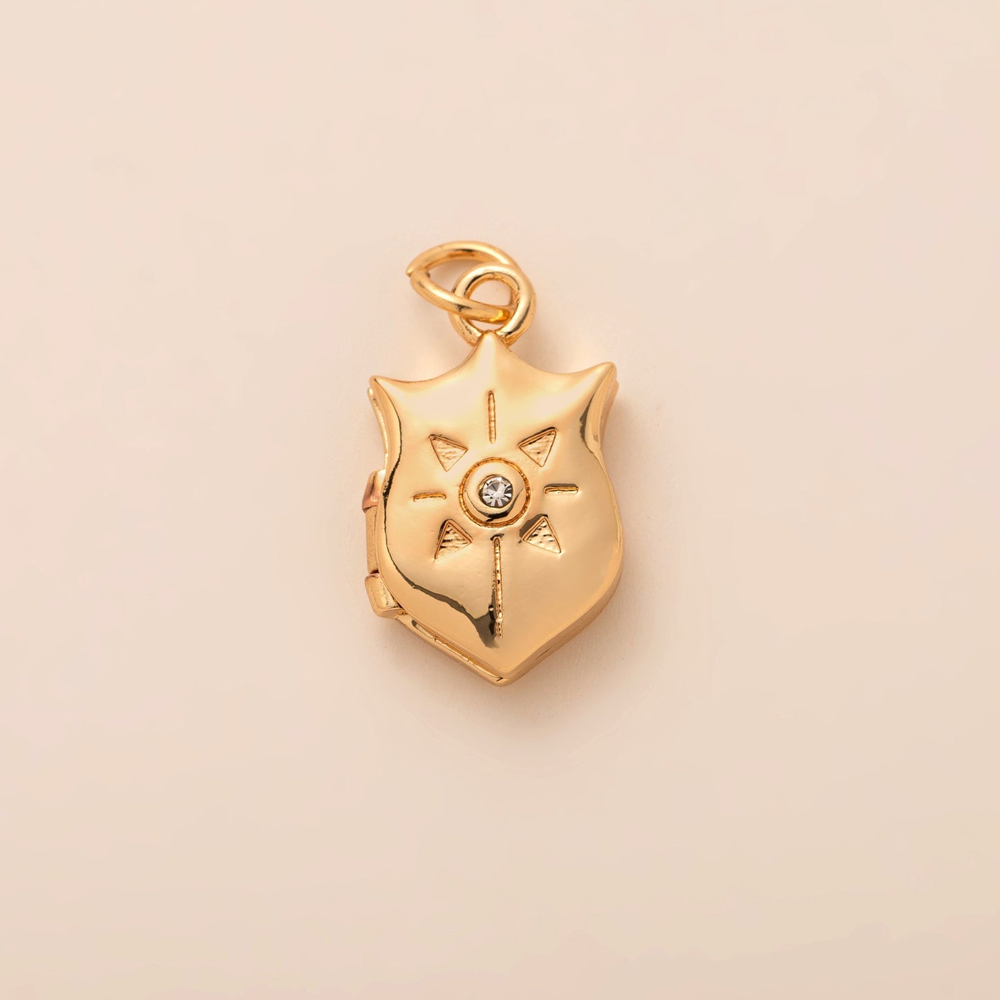 Vintage 18K Gold Plated Brass Cross Star Moon Charm Bar for Shoes DIY Accessories