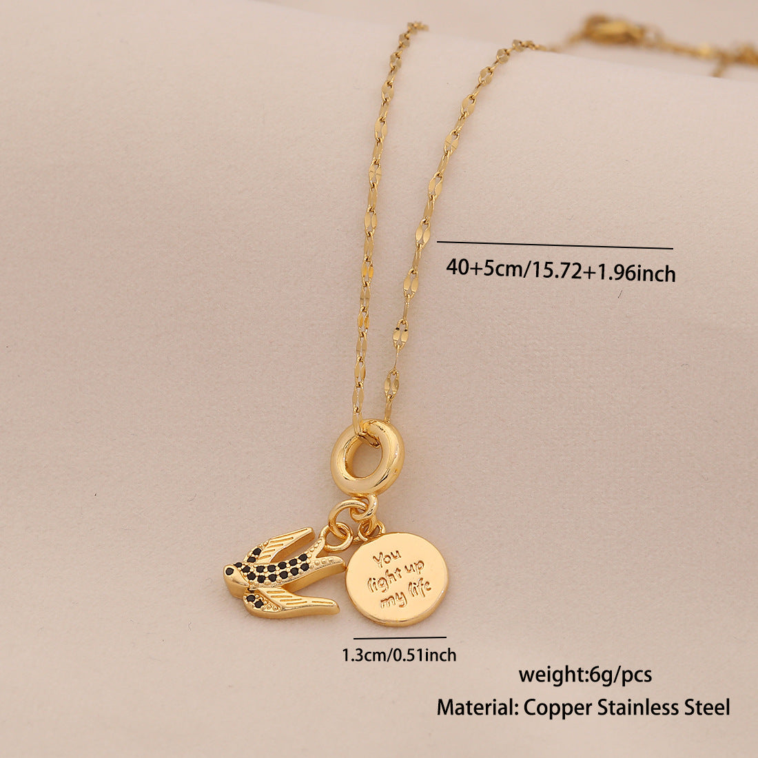 Collana con ciondolo aereo e mappamondo vintage in acciaio inossidabile con finitura smaltata