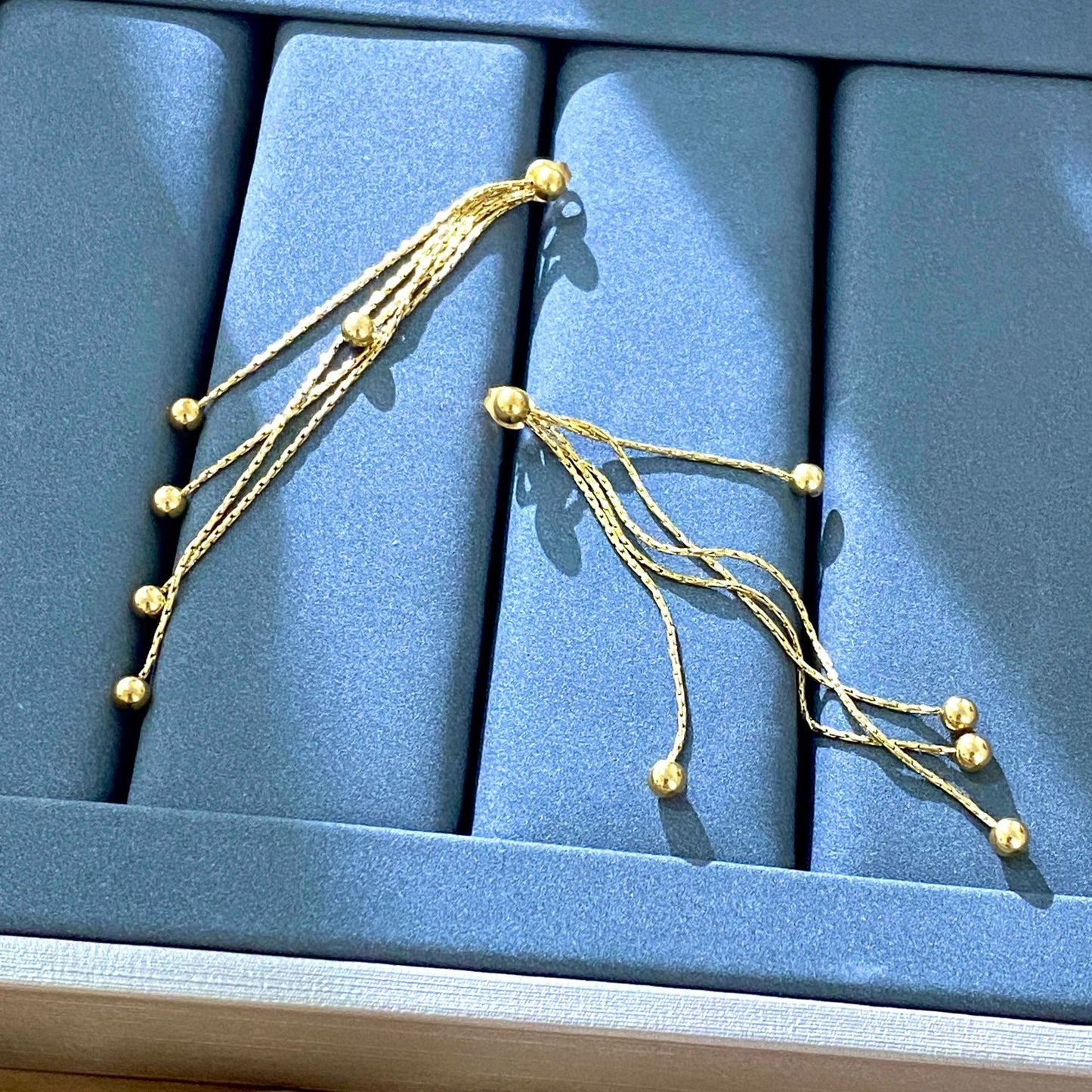Elegant Stainless Steel Tassel Drop Earrings for Unisex