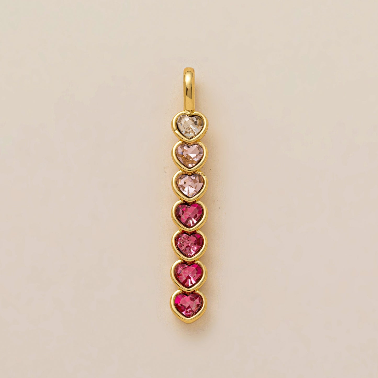 Vintage 18K Gold Plated Brass Geometric Heart Round Oval Cubic Zirconia Pendant Corn Chain Necklace DIY Charm Bar