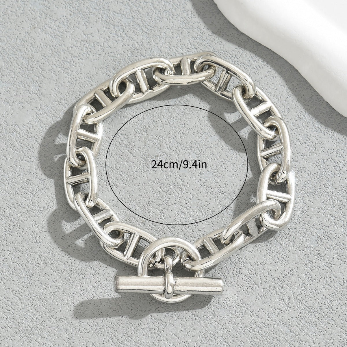 Bracciale a chiusura geometrica OT alla moda per uomo e donna, bracciale multistrato minimalista placcato rame