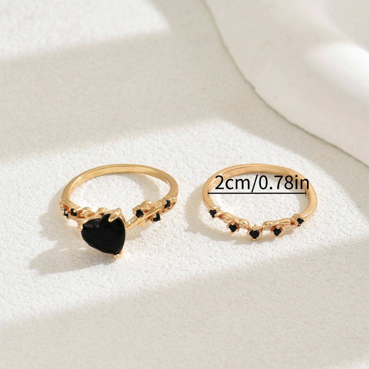 Anello da donna in lega con zirconi a forma di cuore, grazioso e minimalista, per coppie, elegante, coordinato