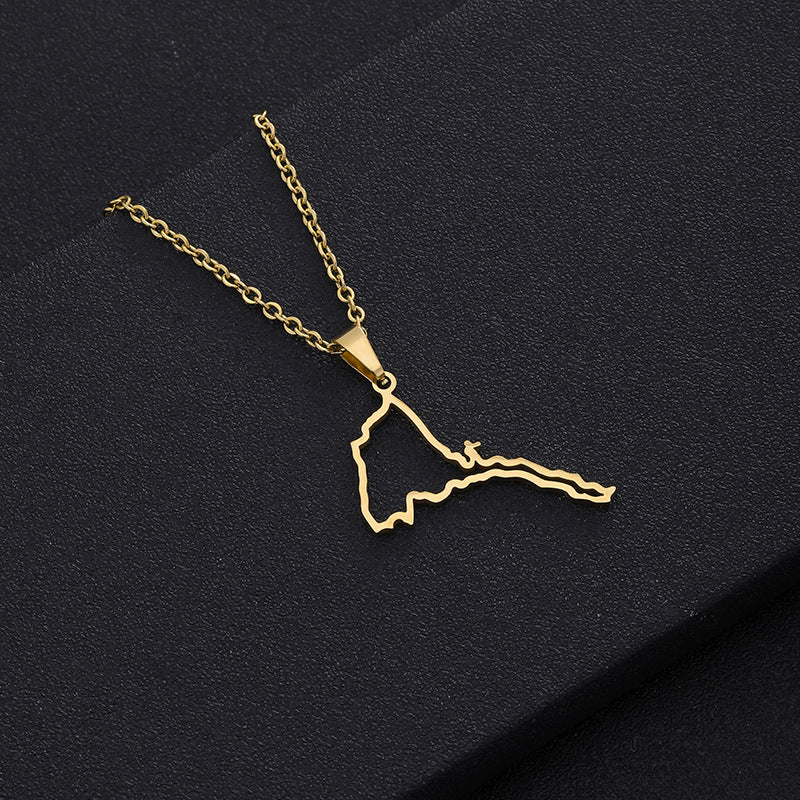 Collana in acciaio inossidabile con lettera geometrica, ciondolo in acciaio al titanio, finitura galvanizzata, catena a O, accessorio moda unisex